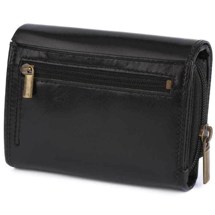 portfel damski skórzany bellugio - czarny