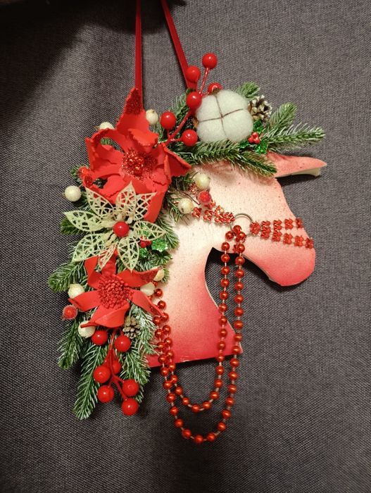 Новогодний декор Панно "Лошадка"