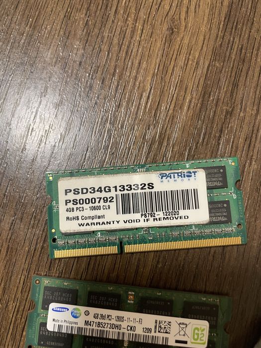 Zestaw części komputerowych – RAM + HDD