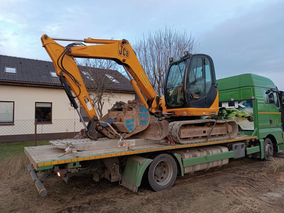 Usługi mulczerem leśnym powierzchniowym, prace melioracyjne koparka 8T