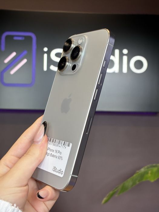 iPhone 16 Pro 128GB Naturalny Tytan - bateria 93% - gwarancja 12 mies. - rozliczenie starego iPhone’a