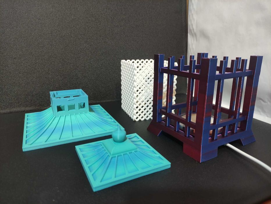 Lampka Nocna w stylu Japońskiej Pagody 5 częściowa, sprawna