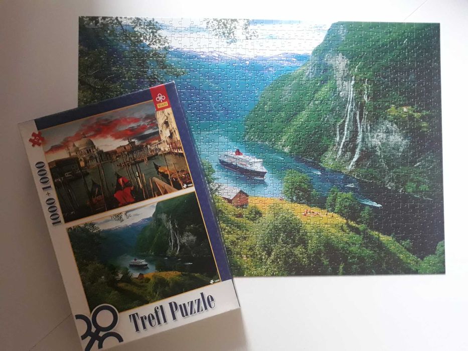 Puzzle Trefl 1000 + 1000 el. Wenecja/ Norwegia