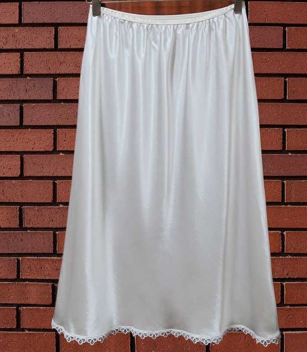 Marks&Spencer подъюбник белый атласный нижняя юбка р.eur 14/16