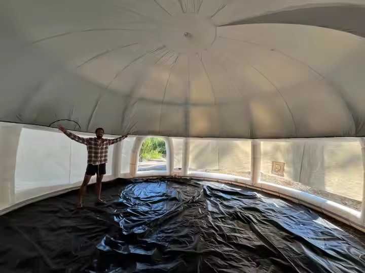 Granda Tenda inflável dome geodesico para eventos (8m) projeção 360