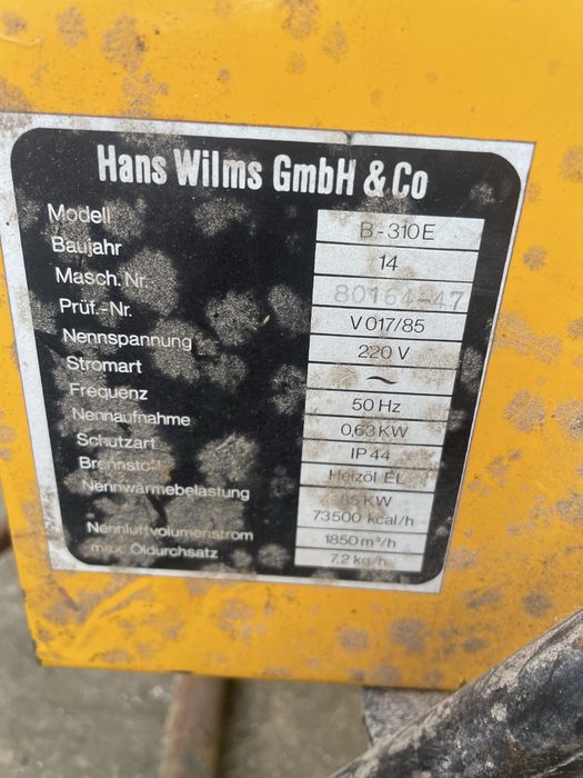 Nagrzewnica spalinowa Wilms