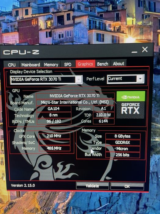 Karta grafiki MSI RTX 3070 Ti 8Gb