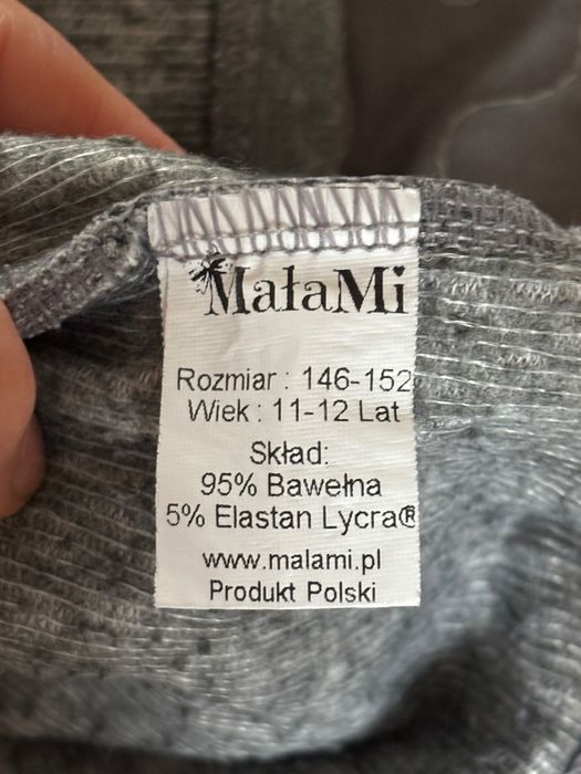 Sukienka dresowa szara MałaMi 146-152 polskiej produkcji