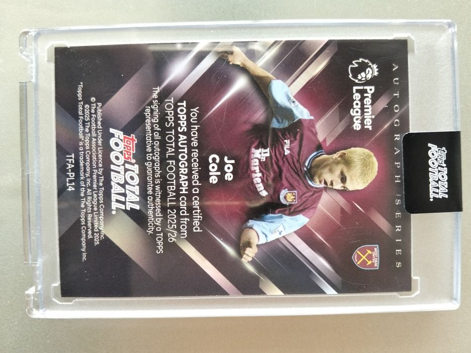 Carta Joe Cole Assinada 13/25 TTF