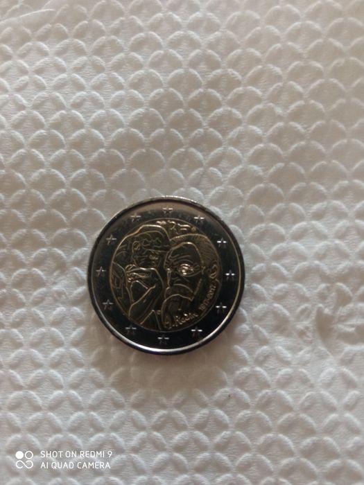 Moeda muito bonita de 2 euros a.Rodim