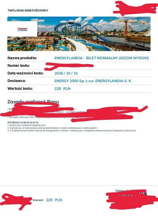 Energylandia bilety