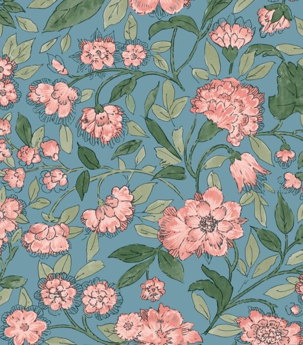 Tapeta Josephine jasnoniebieska winylowa na flizelinie Inspire