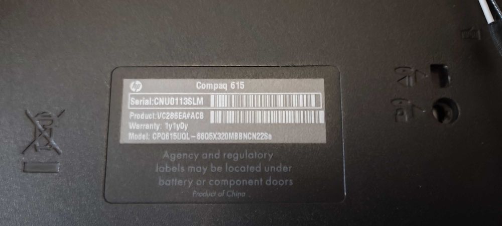 Разборка hp Compaq 615 , hp g62