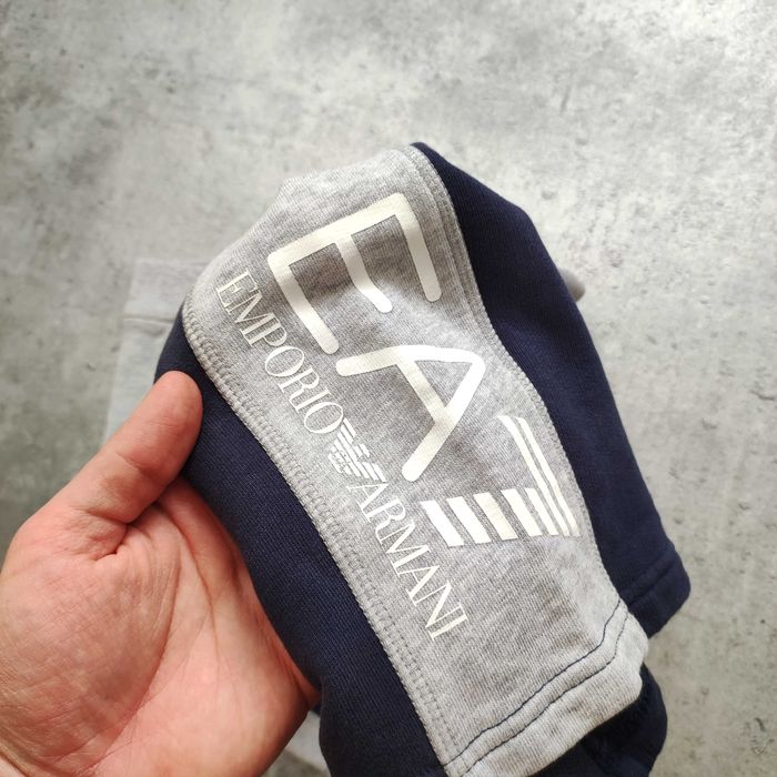 MĘSKIE Spodenki Krótkie Szorty Granatowe Lampas EA7 Emporio Armani