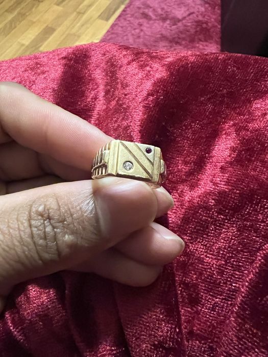 Anel Rolex Ouro com Pedras rubi