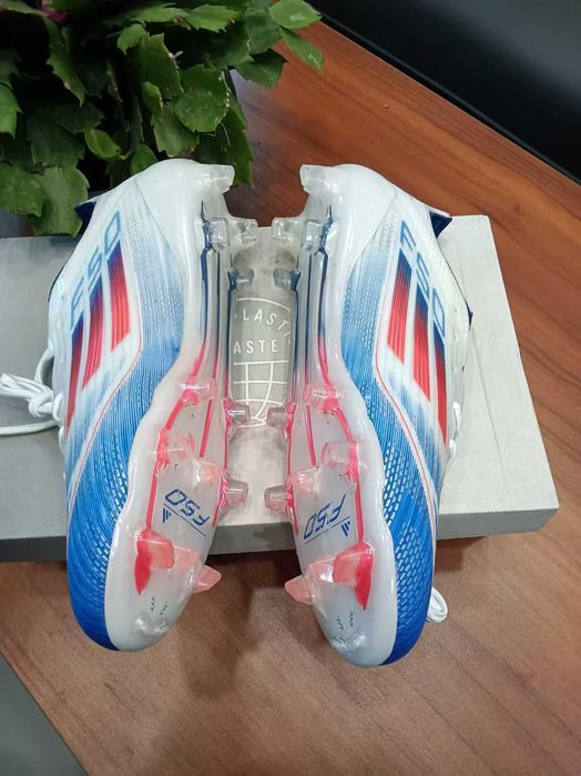 adidas F50 Elite Laceless FG Cloud White Solar Red Lucid Blue EU.44