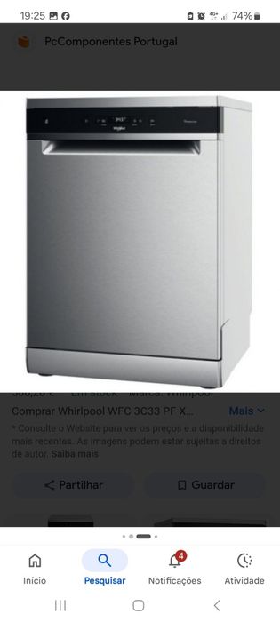 Vendo máquina de lavar loiça whirlpool 6th sense