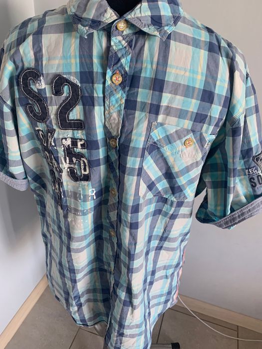 Camp David koszula w kratkę r. L bawełna, extra stan , męska