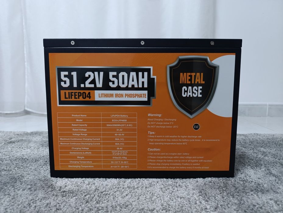 Bateria de Lítio (LiFePO4) ECO-WORTHY 51.2V 50Ah