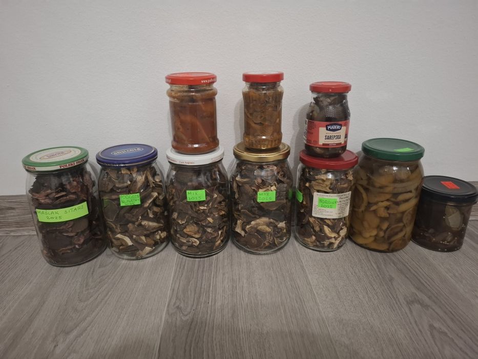 Grzyby suszone i marynowane