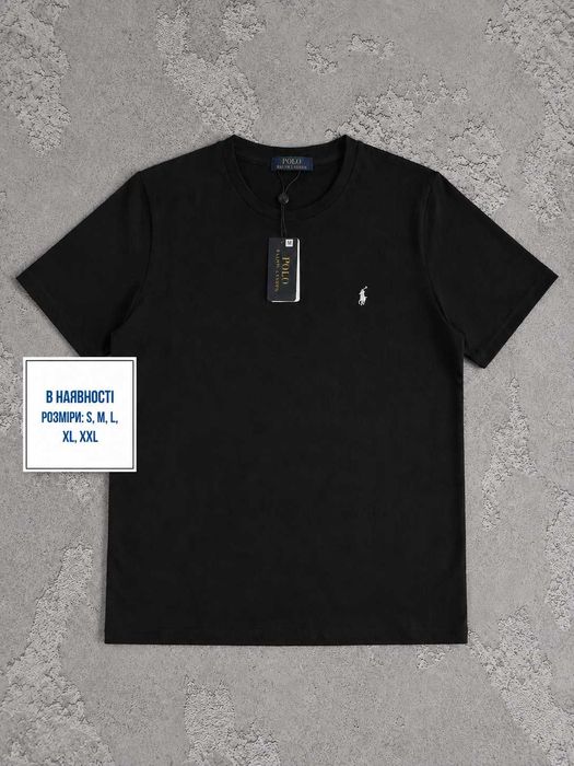 Чоловіча футболка Polo Ralph Lauren зі 100% бавовни та вишитим логотипом, S–XXL