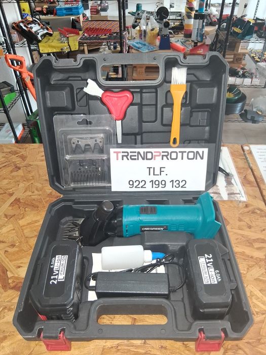 Máquina Tosquiadora c/ 2 Baterias 6Ah Oferta Par de Dentes