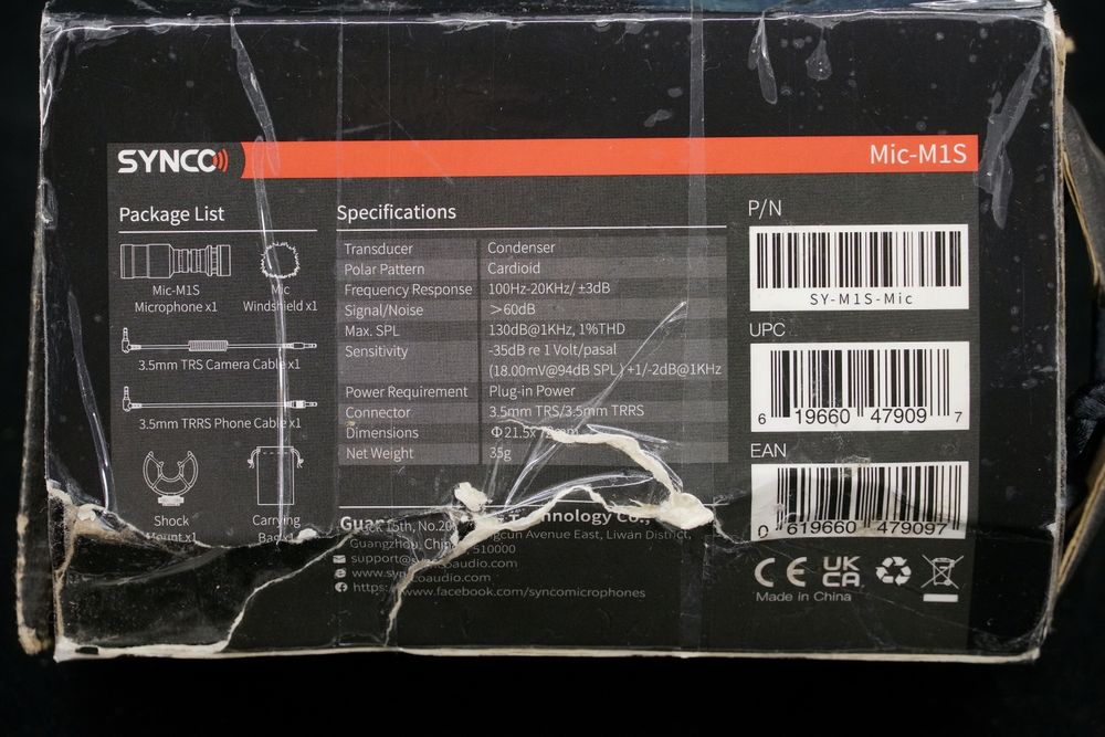 Мікрофон SYNCO Mic-M1S конденсаторний накамерний (аналог Rode) комплект