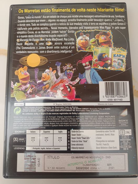 DVD marretas no espaço