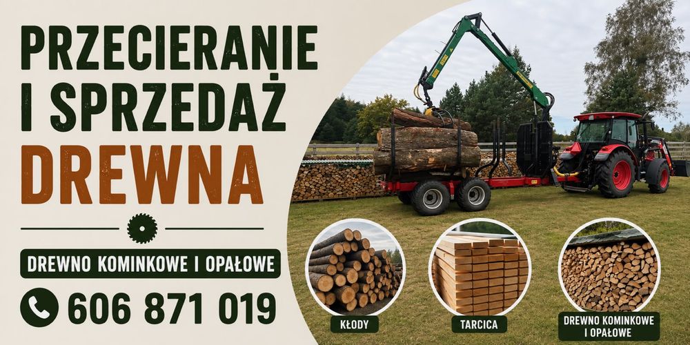 Sprzedaż i przecieranie drewna
