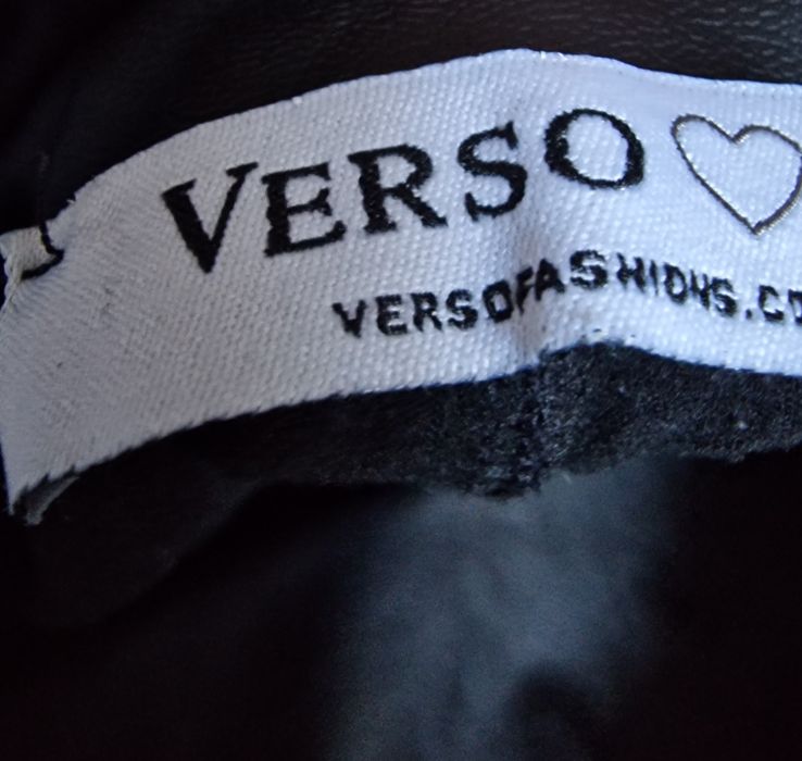 Legginsy eco-skórka,czarne"verso".