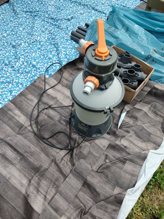 Basen bestway steel pro max 4,27x1,07 pompa piasku. pokrywa drabinka