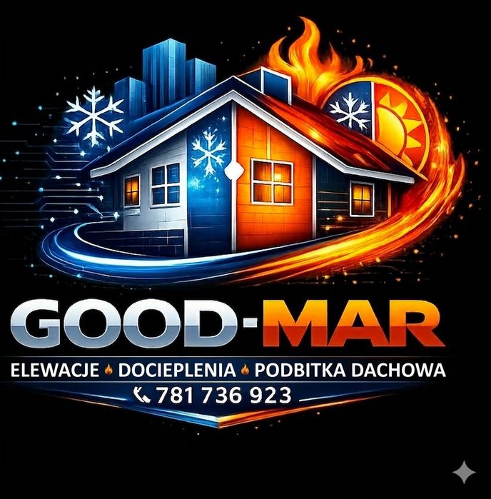 Ocieplenie domu, malowanie elewacji, podbitka dachowa.