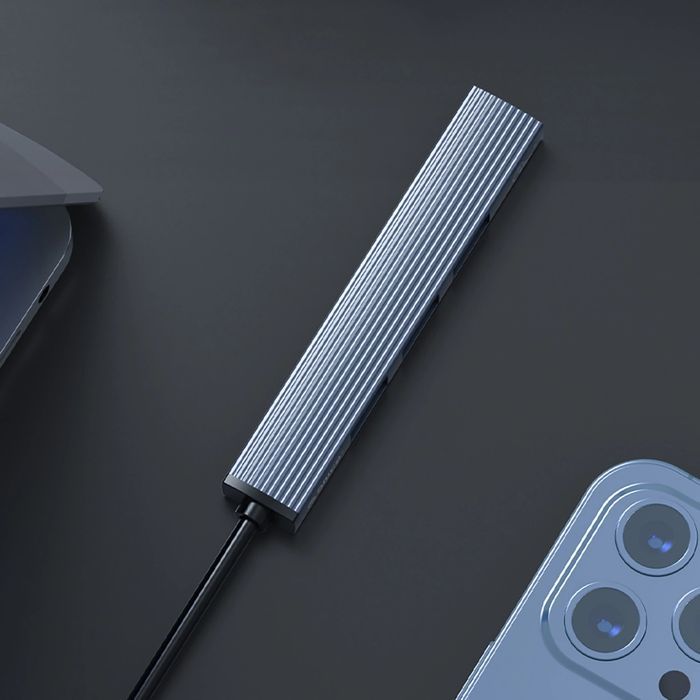 Hub USB-A Orico AH-A13 stacja dokująca 1x … 3.0 + 3x USB-A 2.0 - szary