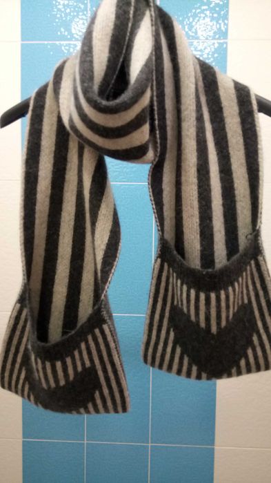 Шарф з карманами вовна 180х20 см