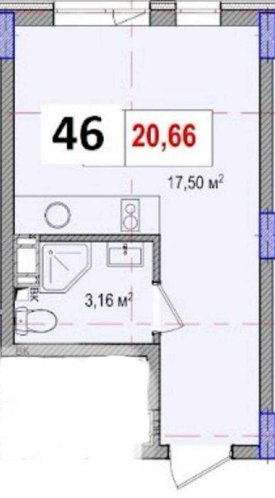 1-room apartment apartment by the address st. Zabolotnogo ak (area 20,7 m²) - Atlanta.ua - photo 5