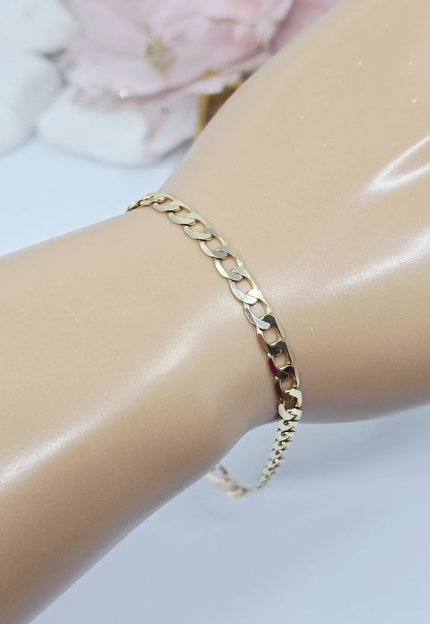 Złota bransoletka splot pancerka pełny próba 585 14k  waga 6.37