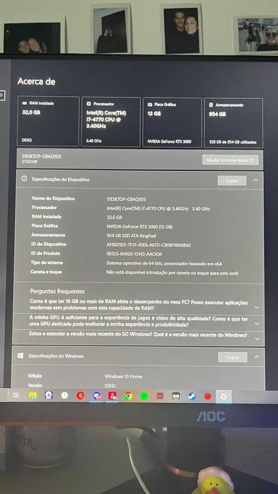 Computador Gamer + Monitor AOC