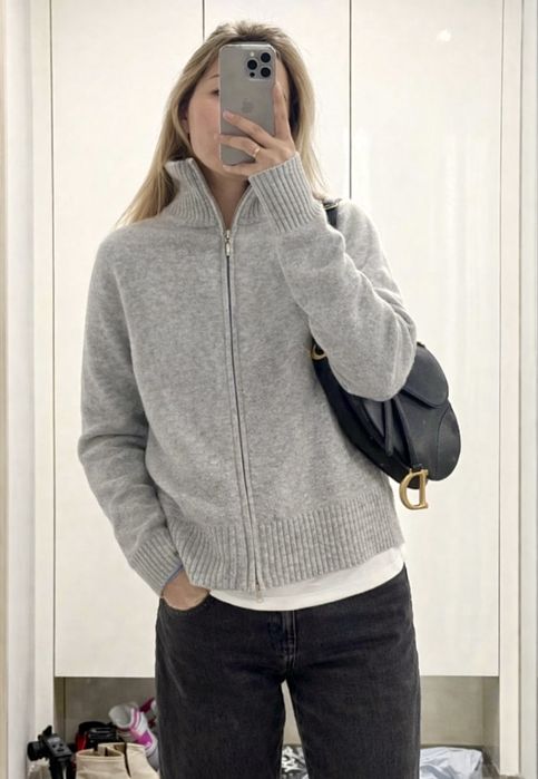 Кашеміровий кардиган на блискавці COS стиль