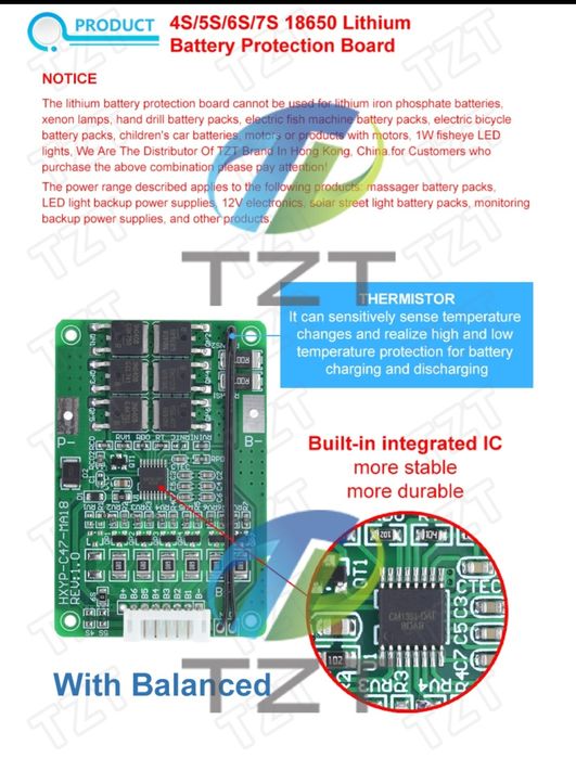 BMS 5S балансировочная плата. Контроллер заряда/разряда li-ion АКБ.26А