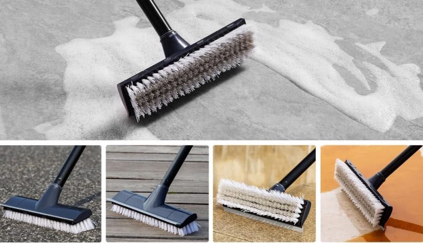 Дековая щетка 2 в 1 с водосгоном