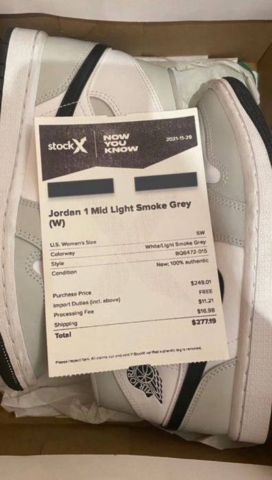 Jordan 1 Mid Light Smoke Grey