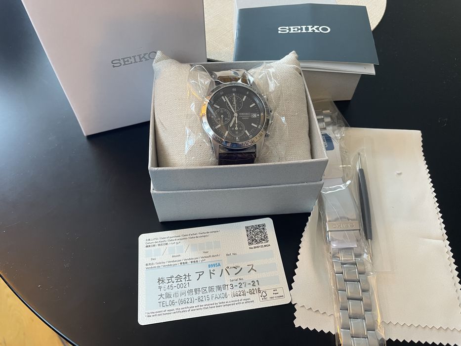 Seiko SND367P1-DB nowy chronograf + bransoleta w zestawie