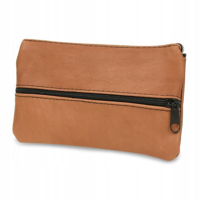 Etui na klucze skórzane duże pojemne dwukomorowe skóra pokrowiec