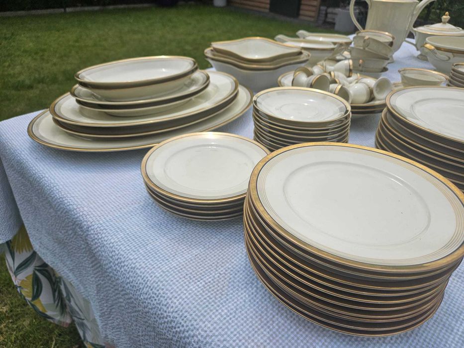 Duży piękny zestaw kawowy obiadowy -  porcelana eschenbach!!