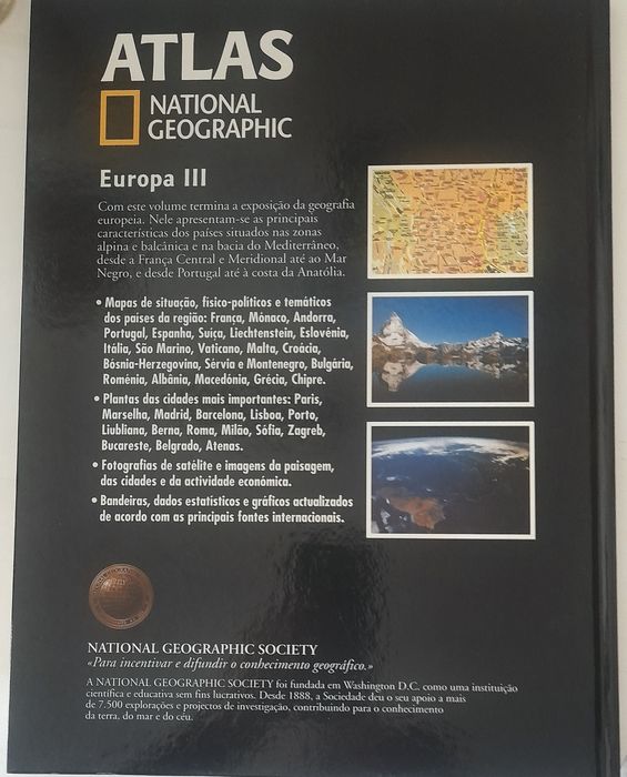 ATLAS - National Geographic I ,II e III Volumes com 27 cm X 36 cm - Excelente estado