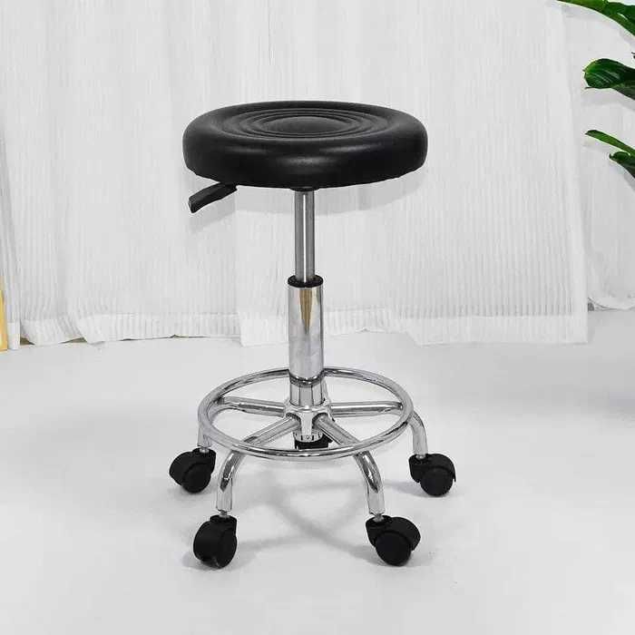 Стул для мастера маникюра и педикюра без спинки красный, черный