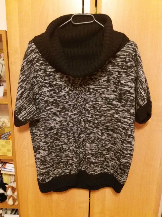 Szaro-czarny bezrękawnik sweter Esmara 38 M