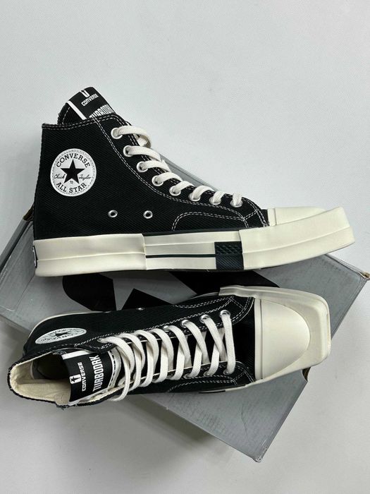 Converse x Rick Owens DRKSHDW TURBODRK black чорні кеди кеды кроссовки