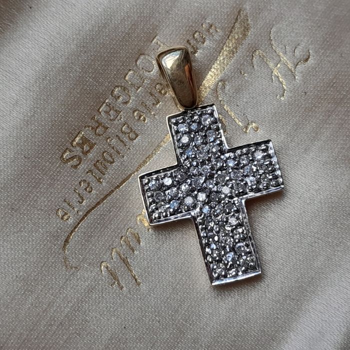 Krzyżyk 50x Diamenty 0.35ct Złoto 585 WYCENA