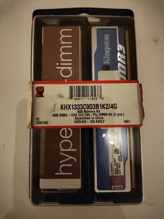 DDR3 Memória RAM Kingston 2x2 4gb